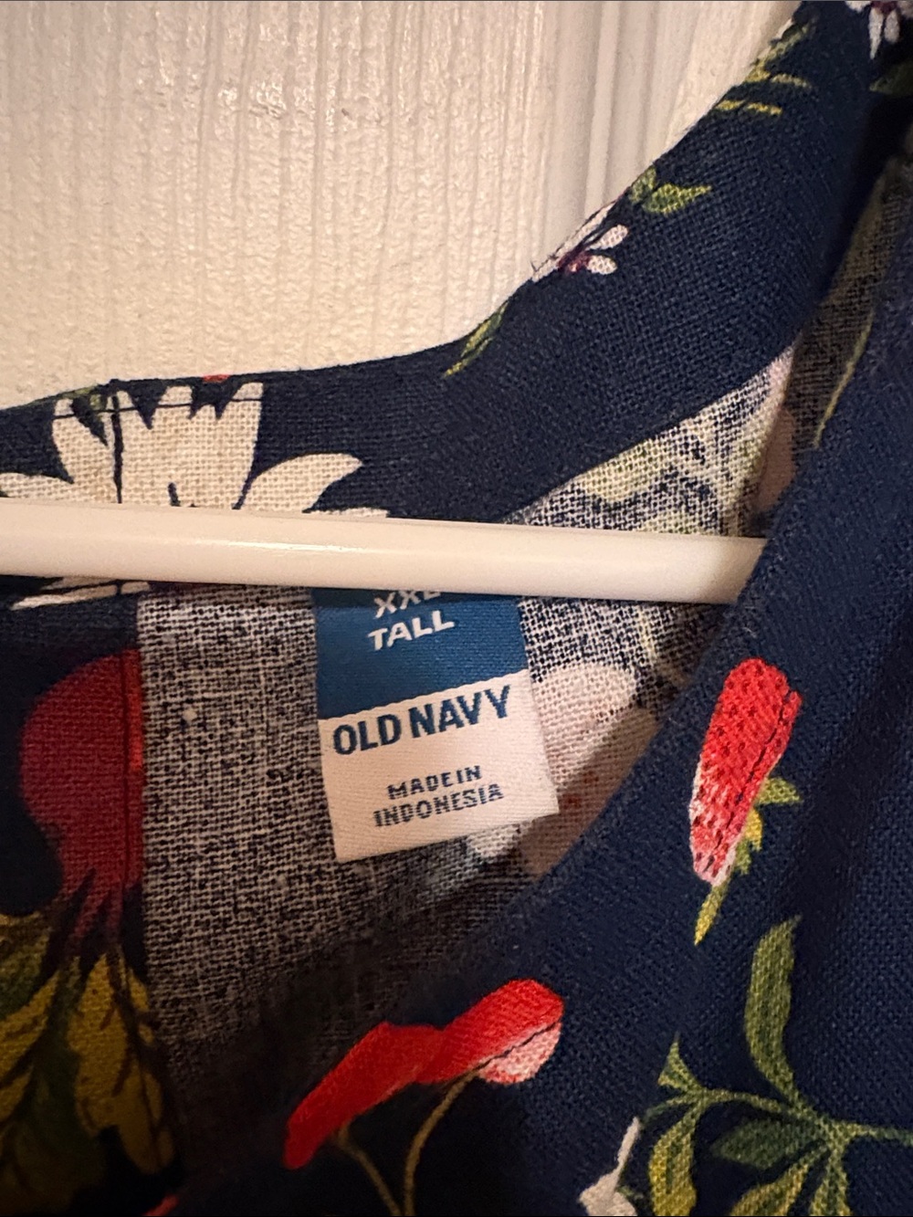 Old Navy Navy Sleeveless Floral & Fruit Print Shift Dress - Picture 3 of 4